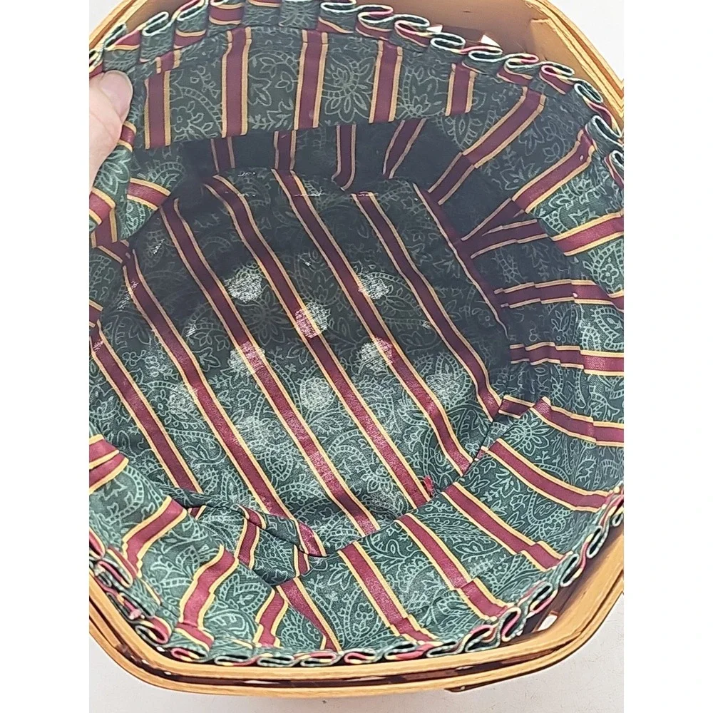 1997 Longaberger Christmas Collection Snowflake Basket Fabric Liner